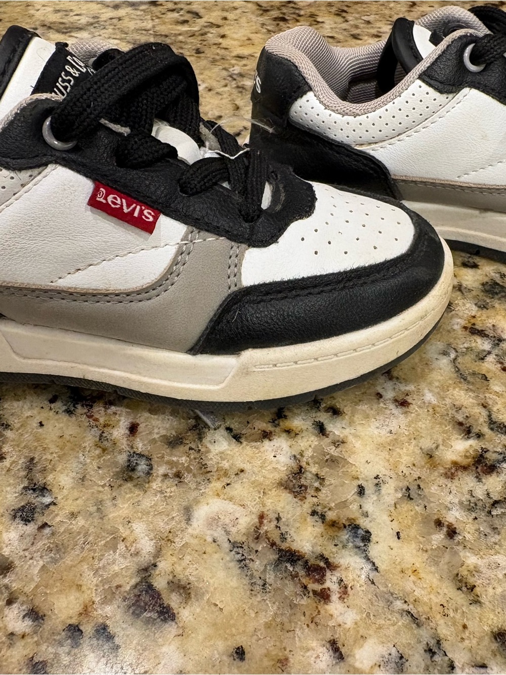 Levi's White, Black & Gray Low-Top Sneakers